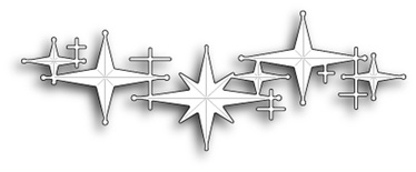 Ніж для вирубки від Poppystamps - Celestial Star Border