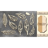 Чипборд Фабрика Декору - Пірʼїнки 2, колір молочний, крафт