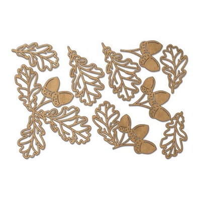 Набір чіпбордів Autumn botanical diary 10x15см 738, колір крафт, ТМ Фабрика Декору