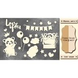 Чипборд Фабрика Декору - My little baby girl 2, колір молочний, крафт