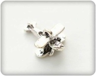 Металева підвіска від ScrapBerryʼs - Літак, 10x20мм, 1 шт.