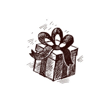 Акриловый штамп Christmas Stamp SR028 Подарок, размер 2,5 * 2,8 см