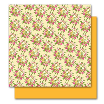 Двосторонній аркуш картону від American Crafts - Evelyn, Botanique, 30x30 см, 1 шт.