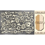 Чипборд Фабрика Декору - Ключи, цвет молочный, крафт