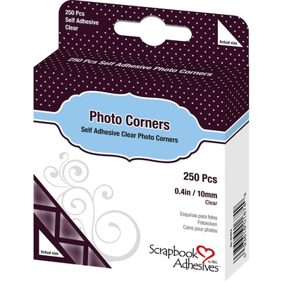 Куточки для фото Photo Corners Polypropylene Photo Corners — прозорі, 10мм, 250 шт.