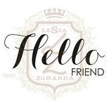 Акриловый штамп Lesia Zgharda TA027 HELLO FRIEND, 6.3х2.7 см.