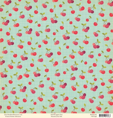 Аркуш двостороннього скрап-паперу від October Afternoon - Farm Collection - Patchwork, 30x30