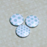 Скрап-значки (фішки) від Бумага Марака - Блакитні горошки №1, 3 шт