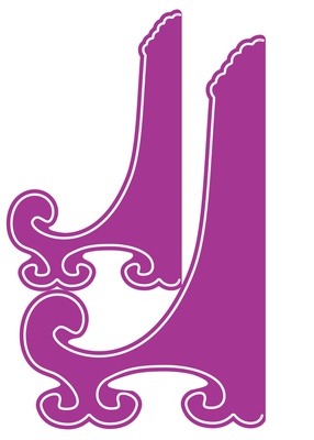 Small and Medium Angel Wing Easel Cheery Lynn Designs, 2 шт.