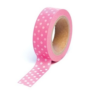 Бумажный скотч Queen & Co - Trendy Tape Polka Dots Pink, 1 шт