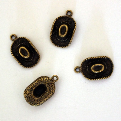 Металева прикраса "Капелюх ковбойський", 19x14 мм, 1 шт.