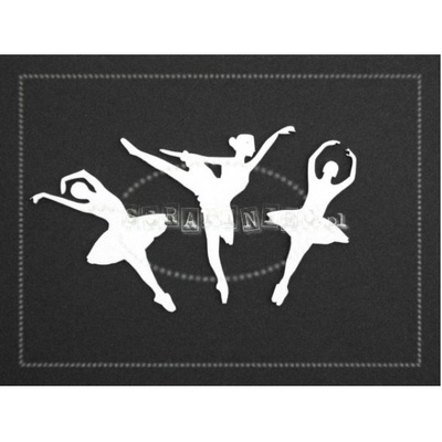Чипборд Scrapiniec - Балерины, 3 штуки