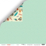 Аркуш двостороннього паперу для скрапбукінгу від Scrapmir - «Дощик» з колекції Funny Friends, 30x30 см