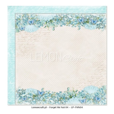 Аркуш двостороннього паперу для скрапбукінгу від LemonCraft - Forget Not Not 04
