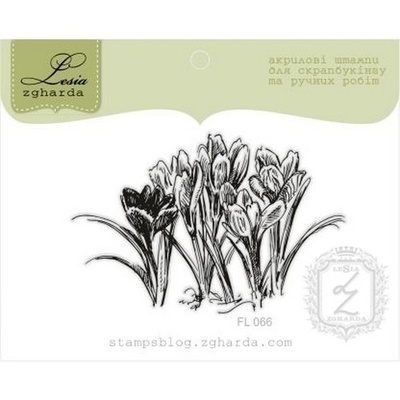Акриловый штамп Lesia Zgharda Крокуси FL066, 6,8*4,4см