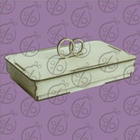 Заготовка з чіпборду "Шкатулка" №2 "Весільна", 16x9x3 см