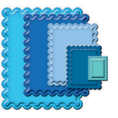 Ніж для вирубки від Spellbinders - Classic Scalloped Rectangles SM, 5шт.