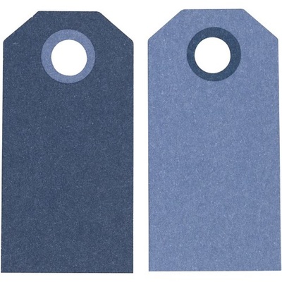 Теги від Hobby&You - Маніла, 6x3 см, темно-синій/ світло-блакитний, 1 шт