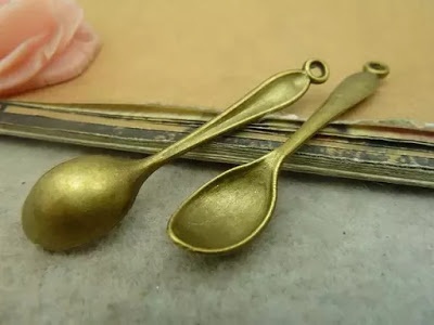 Металлическое украшение "Ложка", 12х55 мм, 1 шт.