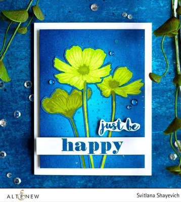 Набір штампів від Altenew - Stunning Cosmos Stamp Set