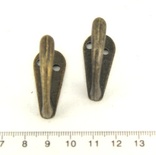 Гачок металевий, стара латунь. 36x36 мм, 1 шт.