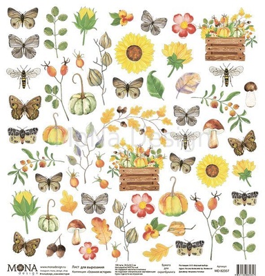 Лист для вырезания от Mona Design — Осенняя история, 30,5х30,5см
