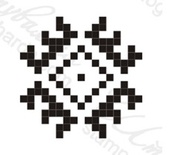 Акриловый штамп F038 Орнамент, размер 1,6 * 1,6 см