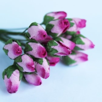 Бутончики трояндочок, діаметр бутончика 7 мм, колір рожевий, 20 ш.