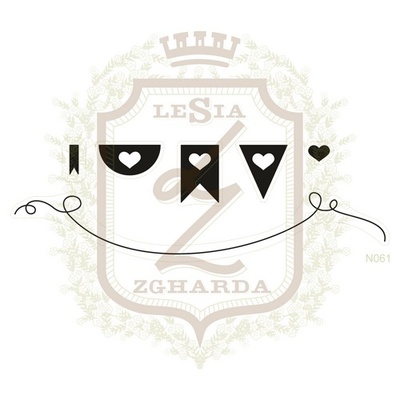 Набір акрилових штампів Lesia Zgharda N061 ШНУРОЧОК З ПРАПОРЦЯМИ МАЛІЙ