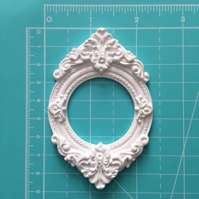 Рамочка гипсовая от Е.В.A, белая, 5.7х8.6 см