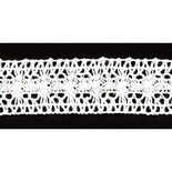В’язане мереживо, колір білий, ширина 25 мм, довжина 90 см