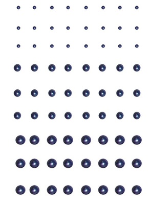 Половинки перлин на клейовій основі Want2Scrap - Pearls - Steel Blue, 72 штуки