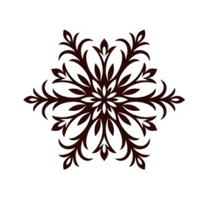 Акриловий штамп Christmas Stamp SR065 Сніжинка, розмір 5х4,3 см