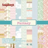 Набор бумаги для скрапбукинга, 15х15см, 170 гр/м Фантазия, 24 листа