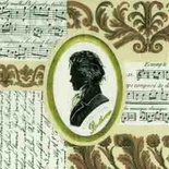 Серветка "Симфонія. Бетховен", розмір: 33x33 см, 1 шт.