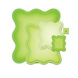 Ніж для вирубки від Spellbinders - Wavy Rectangles, 5шт.