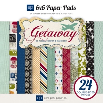 Набор бумаги для скрапбукинга от Echo Park - Getaway, 15х15см