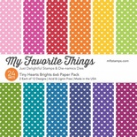 Набір паперу My Favorite Things - Tiny Hearts Brights Paper Pack, розмір 15х15см, 24 аркуші.