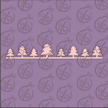 Чипборд. Бордюр "Елочки", 20,3 см