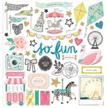 Высечки из чипборда от Crate Paper - Maggie Holmes Carousel Collection - 30x30 см, 40 шт.