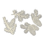 Набір чіпбордів Winter botanical diary 760, 10x15см, колір молочний, ТМ Фабрика Декору