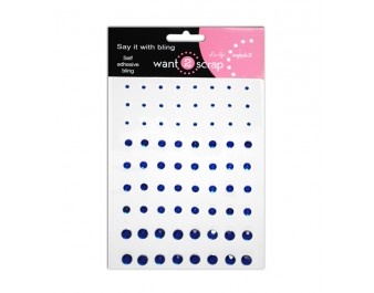 Кристали на клейовій основі Want2Scrap - Rhinestones - Royal Blue, 72
