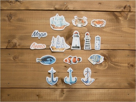 Набір вирубки «Узбережжя», 15 елементів, розмір від 4 до 6 см, щільність 300 г\м2.