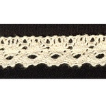 Мереживо в’язане, колір бежевий, ширина 12 мм, довжина 90 см