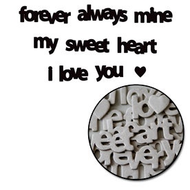 Висічки слова з чіпборду Maya Road - Chipboard Collection - Chipboard Mini Set - Love Words, 30 шт.