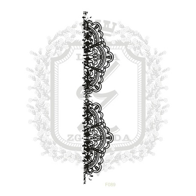 Акриловый штамп Lesia Zgharda F089 Гранж-бордюр с розетками