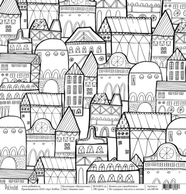 Лист односторонней скрапбумаги от Polkadot - зимние сны "Щелкунчик",  30,5х30,5 см