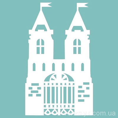 Чипборд від Вензелик - Замок 02, розмір: 57x94 мм