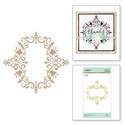 Пластини для фольгування від Spellbinders - Petite Looking Glass Frame Glimmer Hot Foil Plate Royal Flourish by Becca Feeken