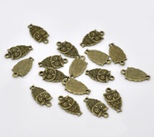 Металлическое украшение "Сова", античная бронза, размер 18х9 мм, 1 шт.